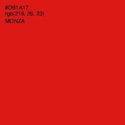 #DB1A17 - Monza Color Image