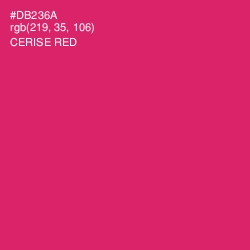 #DB236A - Cerise Red Color Image