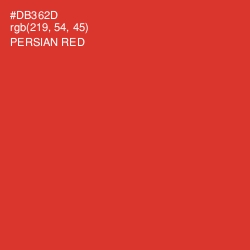 #DB362D - Persian Red Color Image