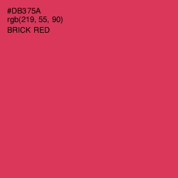 #DB375A - Brick Red Color Image