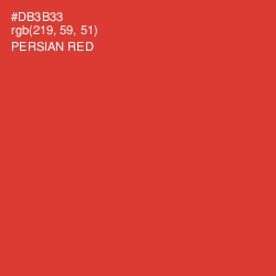 #DB3B33 - Persian Red Color Image