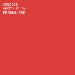 #DB3D3B - Persian Red Color Image