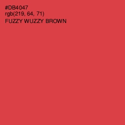 #DB4047 - Fuzzy Wuzzy Brown Color Image