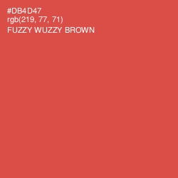 #DB4D47 - Fuzzy Wuzzy Brown Color Image