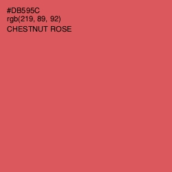 #DB595C - Chestnut Rose Color Image