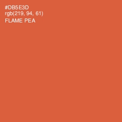 #DB5E3D - Flame Pea Color Image