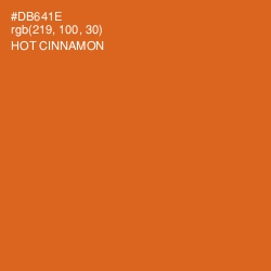 #DB641E - Hot Cinnamon Color Image