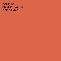 #DB664A - Red Damask Color Image