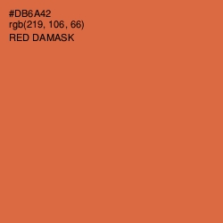 #DB6A42 - Red Damask Color Image