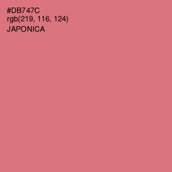 #DB747C - Japonica Color Image