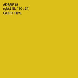 #DBBE18 - Gold Tips Color Image