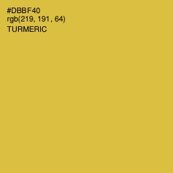 #DBBF40 - Turmeric Color Image