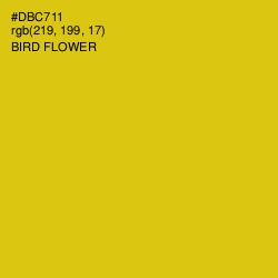 #DBC711 - Bird Flower Color Image