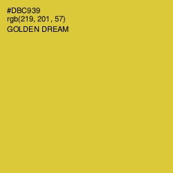 #DBC939 - Golden Dream Color Image