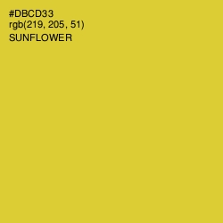 #DBCD33 - Sunflower Color Image