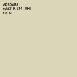 #DBD6B8 - Sisal Color Image