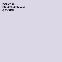 #DBD7E6 - Geyser Color Image