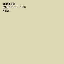 #DBD8B4 - Sisal Color Image