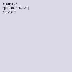#DBD8E7 - Geyser Color Image