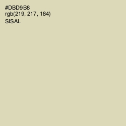 #DBD9B8 - Sisal Color Image
