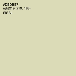 #DBDBB7 - Sisal Color Image