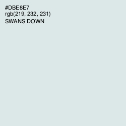 #DBE8E7 - Swans Down Color Image