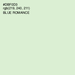 #DBF0D3 - Blue Romance Color Image