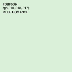 #DBF0D9 - Blue Romance Color Image