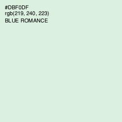 #DBF0DF - Blue Romance Color Image