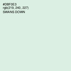 #DBF0E3 - Swans Down Color Image