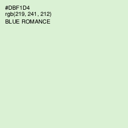 #DBF1D4 - Blue Romance Color Image
