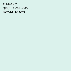 #DBF1EC - Swans Down Color Image