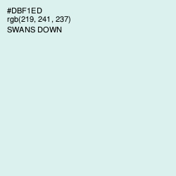 #DBF1ED - Swans Down Color Image