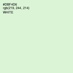 #DBF4D6 - Blue Romance Color Image