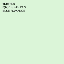 #DBF5D9 - Blue Romance Color Image