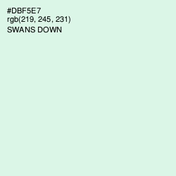 #DBF5E7 - Swans Down Color Image