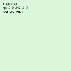 #DBF7DB - Snowy Mint Color Image