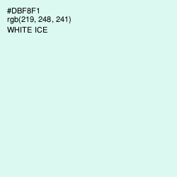 #DBF8F1 - White Ice Color Image