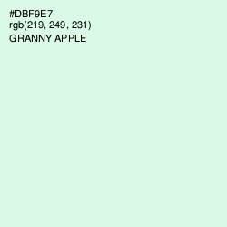 #DBF9E7 - Granny Apple Color Image