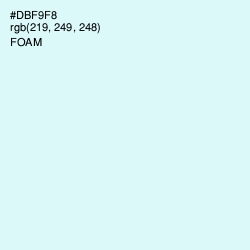 #DBF9F8 - Foam Color Image