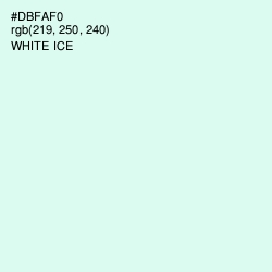 #DBFAF0 - White Ice Color Image