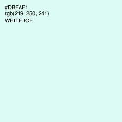 #DBFAF1 - White Ice Color Image