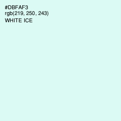 #DBFAF3 - White Ice Color Image