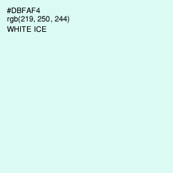 #DBFAF4 - White Ice Color Image