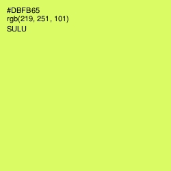 #DBFB65 - Sulu Color Image