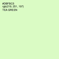 #DBFBC5 - Tea Green Color Image