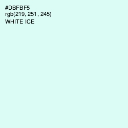 #DBFBF5 - White Ice Color Image