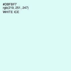 #DBFBF7 - White Ice Color Image