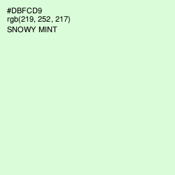 #DBFCD9 - Snowy Mint Color Image