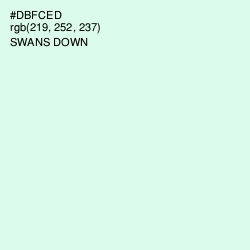 #DBFCED - Swans Down Color Image